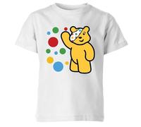 Spotty T Shirt Bear Kids T-Shirt Spotty Day Kids Unisex School Charity Top | Soft Cotton Fabric | Support Awareness for a Great Cause Tee White M