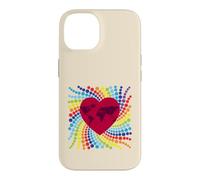 Spotty World Map Heart Global Unity Colorful Design Case for iPhone 14