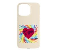 Spotty World Map Heart Global Unity Colorful Design Case for iPhone 15 Pro Max