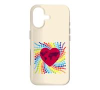 Spotty World Map Heart Global Unity Colorful Design Case for iPhone 17