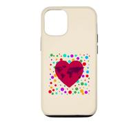 Spotty World Map Heart Global Unity Earth Lover Design Case for iPhone 12/12 Pro