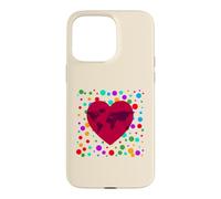 Spotty World Map Heart Global Unity Earth Lover Design Case for iPhone 15 Pro Max