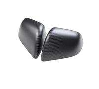 SPOUPKFKCK Fit For Tesla Model 3 Y Car Rearview Mirror Cover Bright/Matte Carbon Fiber Decorative Shell Appearance Accessories(For model 3-02)