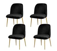 SPOUR Curved Back Chair Covers, Soft Non-Slip Velvet Stretch Mid Century Modern Accent Dining Chair Covers, Machine Washable,C,4pcs