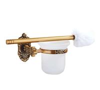 SPOUR Toilet Brush and Holder Set, Retro Bathroom Toilet Brush And Holder,gold Toilet Bowl Brush Wall Mounted,Quick-Drying,Bathroom Toilet Brush Set,Suitable For Bathroom Cleaning-Space Aluminum