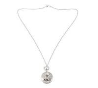 Spourita Large Winged Eagle Pocket Watch Silver Vintage Necklace Pendant Men's and Women's Gifts