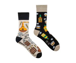 SPOX SOX 1 Pack Unisex Mismatched Novelty Odd Socks - Whisky - Whisky - 4-6 UK