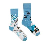 Spox Sox Casual Unisex - colourful novelty funny socks for individualists - 36/39 EU 3/6 UK, ski run