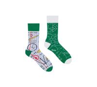 SPOX SOX Men's 1 Pack Mismatched Novelty Odd Socks - Back 2 School | Size: 7-10 SPOX SOX Multicolor 7-10