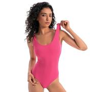 Spoxiyue Women's Dance Leotard, Black Nylon-Spandex Ballet Bodysuit, Scoop Neck Tank Style, Soft Knit Fabric, Youth to Adult Sizes (Hot Pink, L)