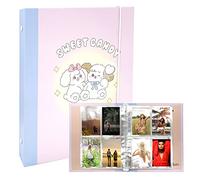 SpoxWon 3 Inch Photo Album with 30 Inner Pages A5 Photocard Holder Photocard Binder Kpop Photocard Sleeves 240 Pockets for Cards or Pictures Pink