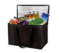 SPPEOUKJ 18/35L Insulated Tote Bag Fruit Food Meal Big Storage Cooler Delivery Zipper Thermal Case Outdoor Shopping Camping Equipment(XL-35L)