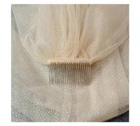 SPPEOUKJ Bridal Veil Sparking Bridal Veils Long Golden Bride Wedding Veil Colored Yarn with Sequins For Brides Dress Accessories(Champagne,500cm)
