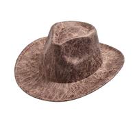 SPPEOUKJ Cowboy Hat Wide Brim Cowgirl Hat Big Brim Cowboy Cap All-match For Carnival Cosplay For Men Women(Brown)