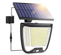 spqment Outdoor Solar Powered Security Lights: 288 LED Solar Outdoor Garden Flood Light 3 Motion Sensor Mode Outside Solar Panel Floodlight 270° Lighting IP65 Waterproof for Garden Shed Yard Porch
