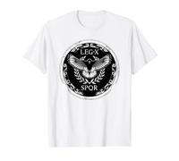 SPQR 10th Legion Legio X Roman Eagle Value Graphic T-Shirt, Men, White, M