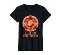 SPQR 10th Legion Legio X Roman Eagle Value Graphic T-Shirt, Women, Black, L