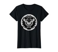 SPQR 10th Legion Legio X Roman Eagle Value Graphic T-Shirt, Women, Black, XL