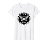SPQR 10th Legion Legio X Roman Eagle Value Graphic T-Shirt, Women, White, S