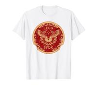 SPQR 10th Legion Roman Eagle Value Graphic T-Shirt, Men, White, XL