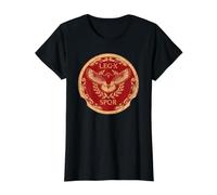SPQR 10th Legion Roman Eagle Value Graphic T-Shirt, Women, Black, M