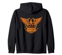 SPQR Ancient Roman Legionary Eagle Legion Rome Saturnalia Zip Hoodie
