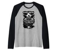 SPQR Custodes Gloriae Roman Eagle Roma Design Raglan Baseball Tee