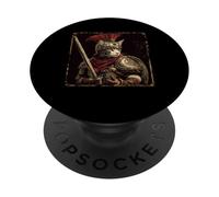 SPQR Empire Roman Legion cat warrior Japanese graphic PopSockets Adhesive PopGrip