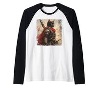 SPQR Empire Roman Legion cat Warrior Japanese Graphic Raglan Baseball Tee