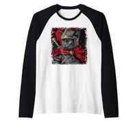 SPQR Empire Roman Legion cat Warrior Japanese Graphic Raglan Baseball Tee