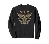 SPQR Roma Invicta Roman Eagle and Olive Branches Sweatshirt