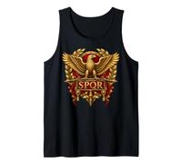 SPQR Roman Eagle Legion Emblem with Laurel Wreath Artwork Tank Top