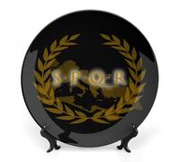 SPQR Roman Empire Emblem Funny Decorative Plate Ceramic Ornaments 10inch