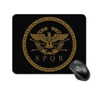 SPQR Roman Empire Emblem Rectangle Mouse Pad Funny Mat Round Mousepad With Non-Slip Rubber Base Gifts for Men Women