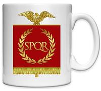 SPQR Roman Empire Red Banner Artwork Printed Ceramic Mug