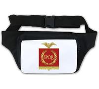 SPQR Roman Empire Red Banner Artwork Waist Bag Fanny Pack White