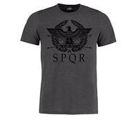 SPQR- Roman Empire Standard Shield Men's T-Shirt Charcoal