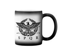 SPQR Roman Gladiator Imperial Golden Eagle Army New Trend Fun Lustig Black Magic Coffee Mug