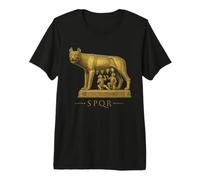 SPQR Roman Rome Wolf Romulus Remus Premium T-Shirt