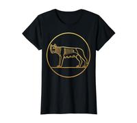 SPQR Roman Rome Wolf Romulus Remus Value Graphic T-Shirt, Women, Black, M