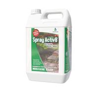 Spray Activ8 Mould, Algae Killer - Powerful Patio & Driveway Cleaner - Fast-Acting Outdoor Surface Treatment for Stone, Brick, Decking, Roofs & Fences - No Scrubbing Required - 5 Litres