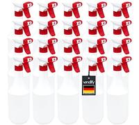 Spray Bottle 1 Litre / 1000 ml with Foam Nozzle - Empty without Label - Premium Quality - 1 Litre Large Refillable Spray Bottle Fine Atomiser for Cleaning Agents (20 Spray Bottles)