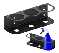 Spray Bottle Holder, 3 Holes All Purpose Steel Spray Bottle Holder, Spray Bottle Storage Rack, Spray Can Holder, Spray Bottle Holder Wall Mount For Garage Home Workspaces
