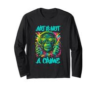 Spray Cans Sprayer Monkey Art Is Not A Crime Graffiti Long Sleeve T-Shirt