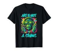 Spray Cans Sprayer Monkey Art Is Not A Crime Graffiti T-Shirt