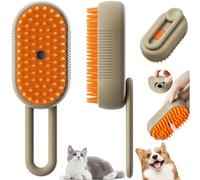 Spray Cat Brush for Shedding,Rechargeable Pet Grooming Brush Self Cleaning,Pet Spray Comb for Long Short Hair Dogs Cats Massage To Remove Tangled Loose Hair (Brown)