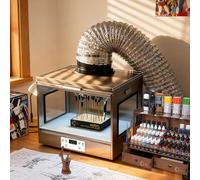 Spray Drying Booth for Model Painting - Multifunctional Paint & Drying Station with Powerful Top-Mounted Fan, Sealed Dust-Proof Design, 270° Transparent Window