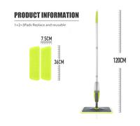 Spray Floor Mop with Reusable Microfiber Pads 360 Degree Handle Mop for Home Kit
