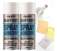 Spray Glue Mount Adhesive Multipurpose Heavy Duty Craft Glue Ideal For Paper, Vinyl, Fabric & Leather (6)