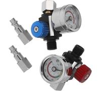 Spray Gun Air Pressure Regulator with Gauge - Precise Pressure Control Valve and Water Filter Set with American Connector for Paint Sprayer and Air Compressor Tools, Professional Grade Utility Comp...